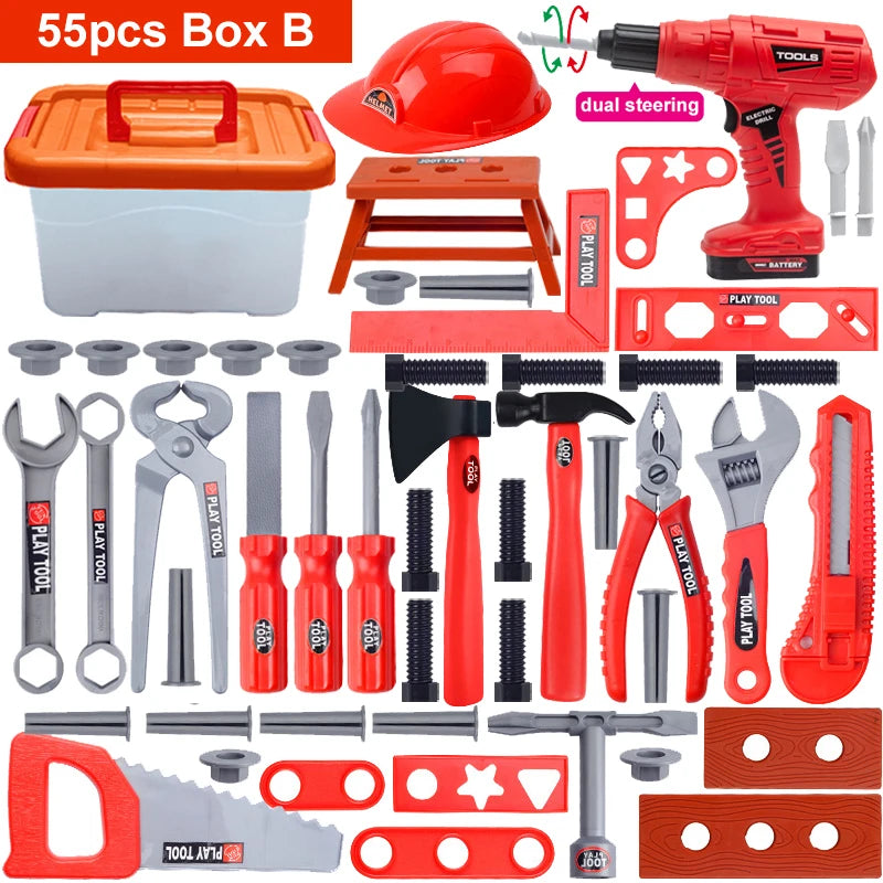 Kids Electric Toy Drill & Tool Set – Pretend Play Construction Kit for Toddlers