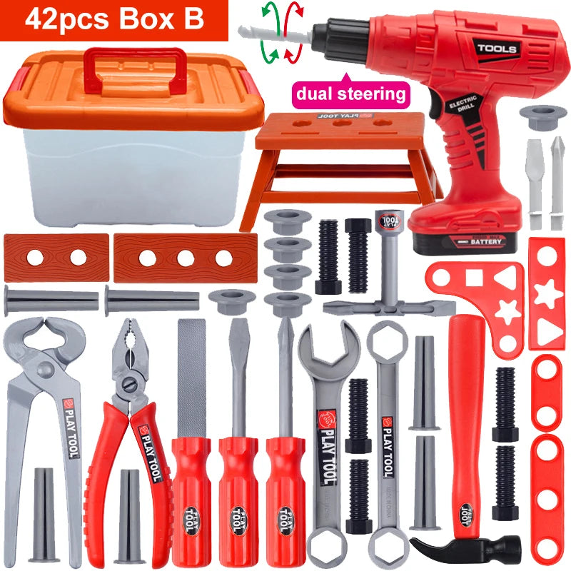 Kids Electric Toy Drill & Tool Set – Pretend Play Construction Kit for Toddlers