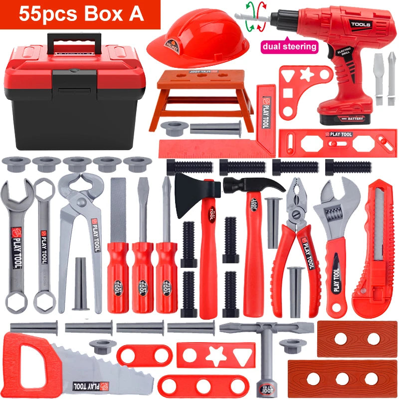 Kids Electric Toy Drill & Tool Set – Pretend Play Construction Kit for Toddlers