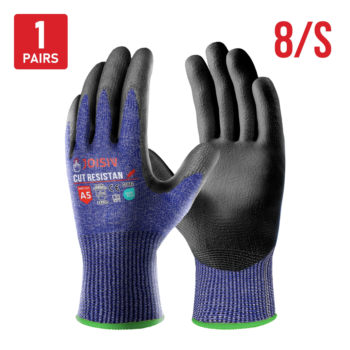 Cut Resistant Work Gloves Touchscreen Non Slip Breathable Durable For Cutting Construction Warehouse