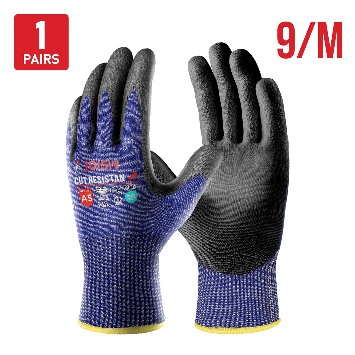 Cut Resistant Work Gloves Touchscreen Non Slip Breathable Durable For Cutting Construction Warehouse