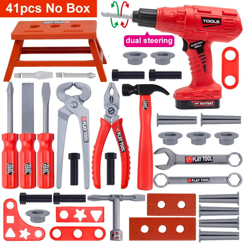 Kids Electric Toy Drill & Tool Set – Pretend Play Construction Kit for Toddlers