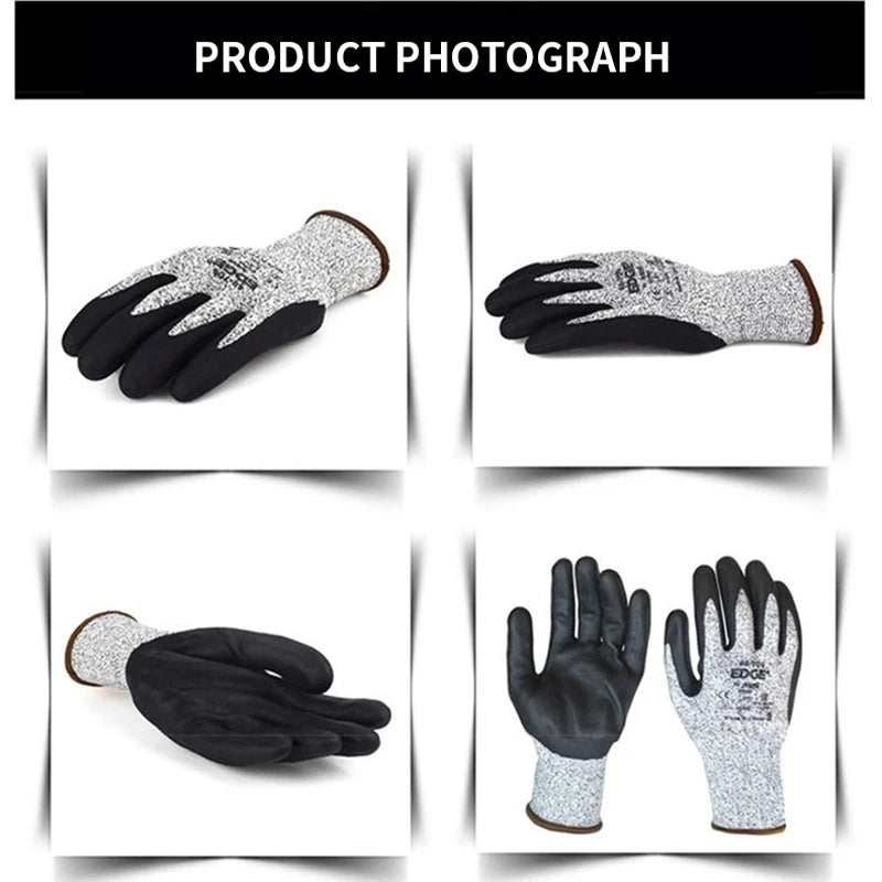 Wholesale Safety Gloves | Ansell EDGE 48-706 Level 5 Cut Resistant Nitrile Foam Coated Gloves Size 7 for Metal Processing