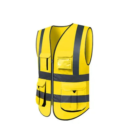 SFVest Executive High-Visibility Reflective Safety Vest – Multi-Pocket Workwear Waistcoat