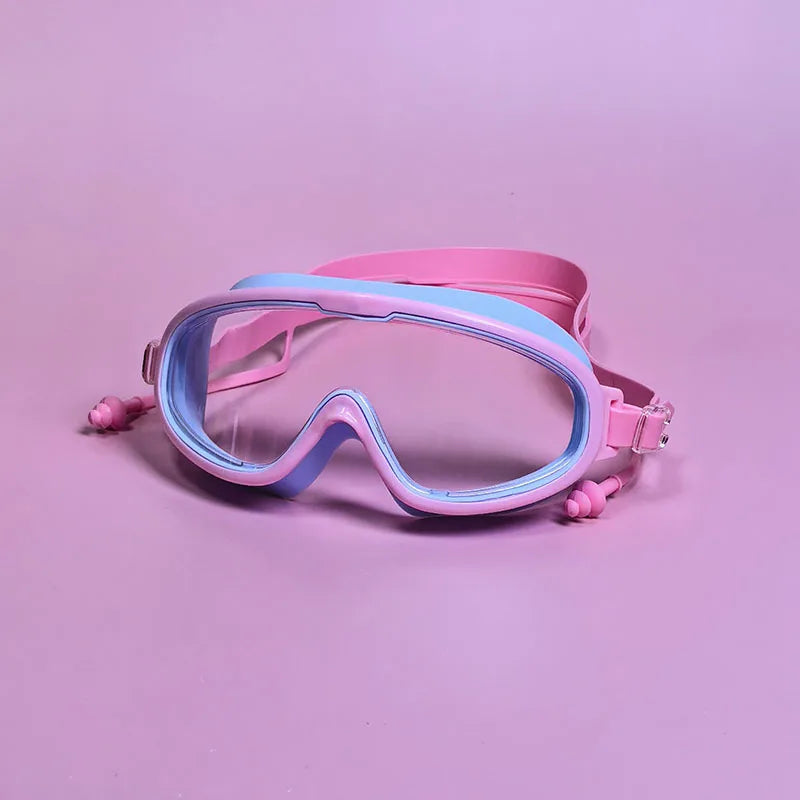 Children's Anti-fog Waterproof Swimming Diving Goggles PC Lens Silicone for Boys and Girls