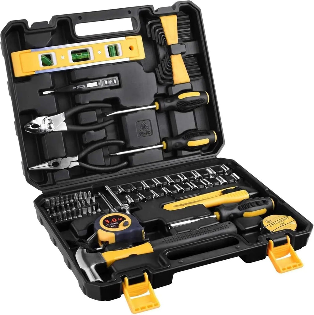 78-Piece Home Repair Tool Kit – Complete Carbon Steel Hand Tool Set