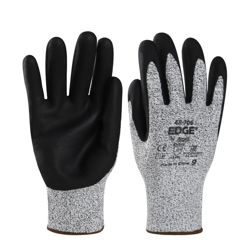 Wholesale Safety Gloves | Ansell EDGE 48-706 Level 5 Cut Resistant Nitrile Foam Coated Gloves Size 7 for Metal Processing