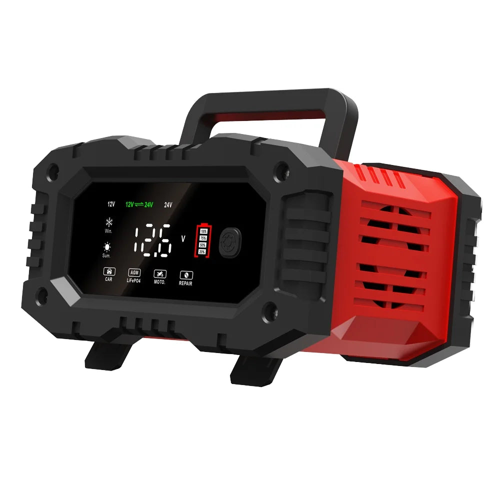 Universal Truck Motorcycle Car Battery Charger 12V 20A 24V 10A Lifepo4 Pulse Repair AGM GEL Deep Cycle Trickle Battery Charger