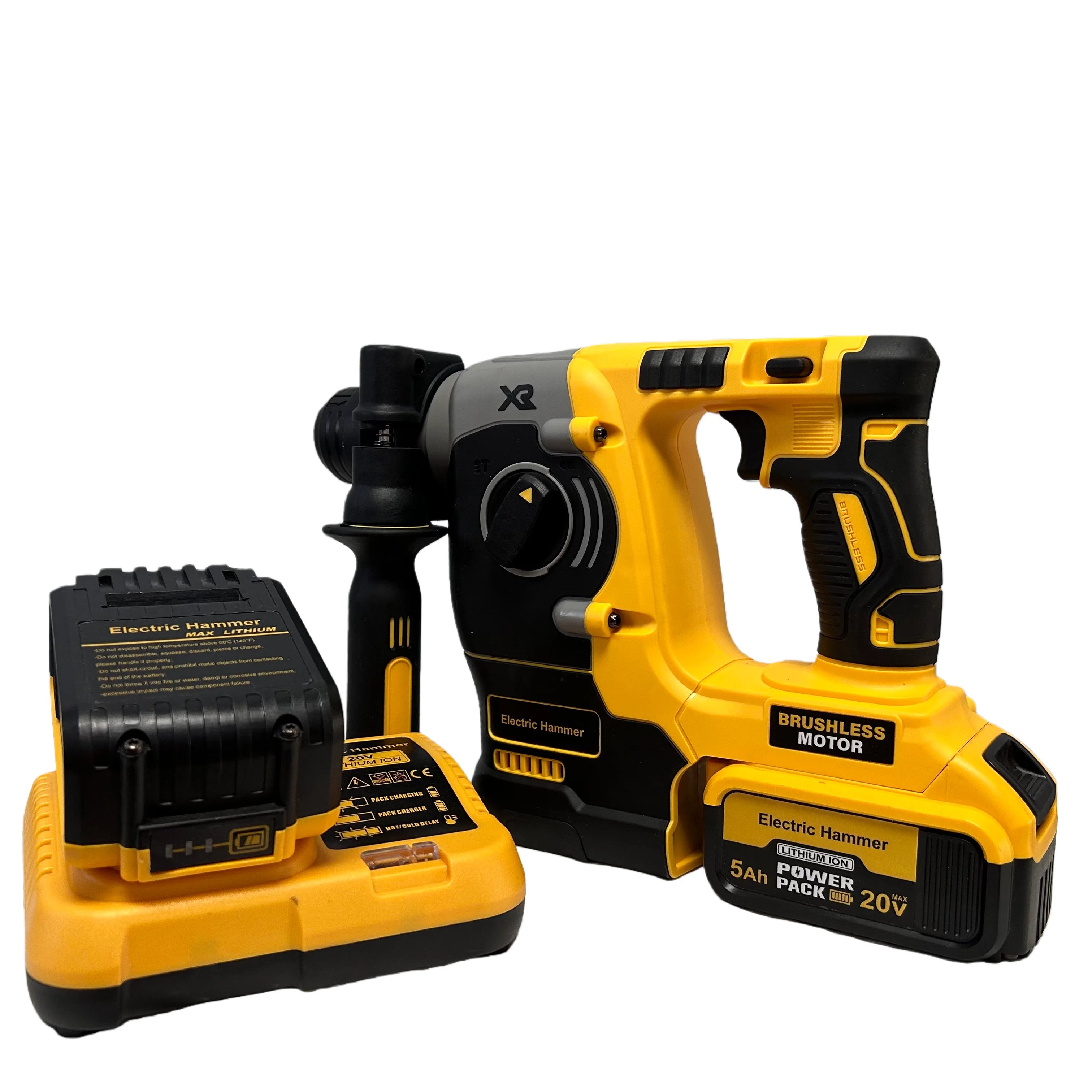20V Brushless Cordless Rotary Hammer Drill – 850W for Concrete & DIY