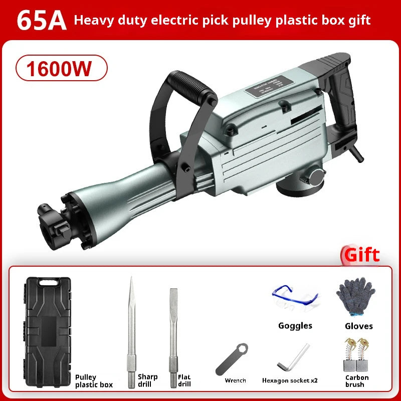 65A Industrial Grade Double Electric Hammer Drill – 3000W Heavy-Duty Demolition
