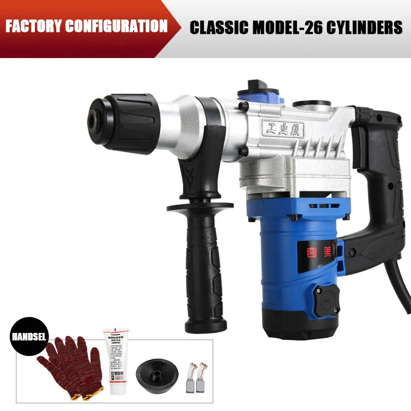 1900W Dual-Function Demolition Hammer – 3000 BPM Heavy-Duty Breaker
