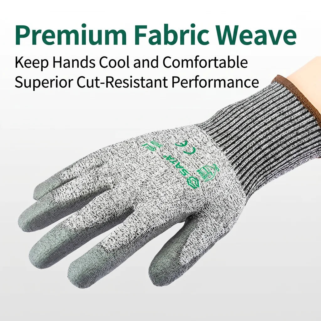 Bestselling Safety Gloves with PU Palm Dipping Medium Cut Resistance Wear-resistant Anti-slip and Comfortable for Auto Repair