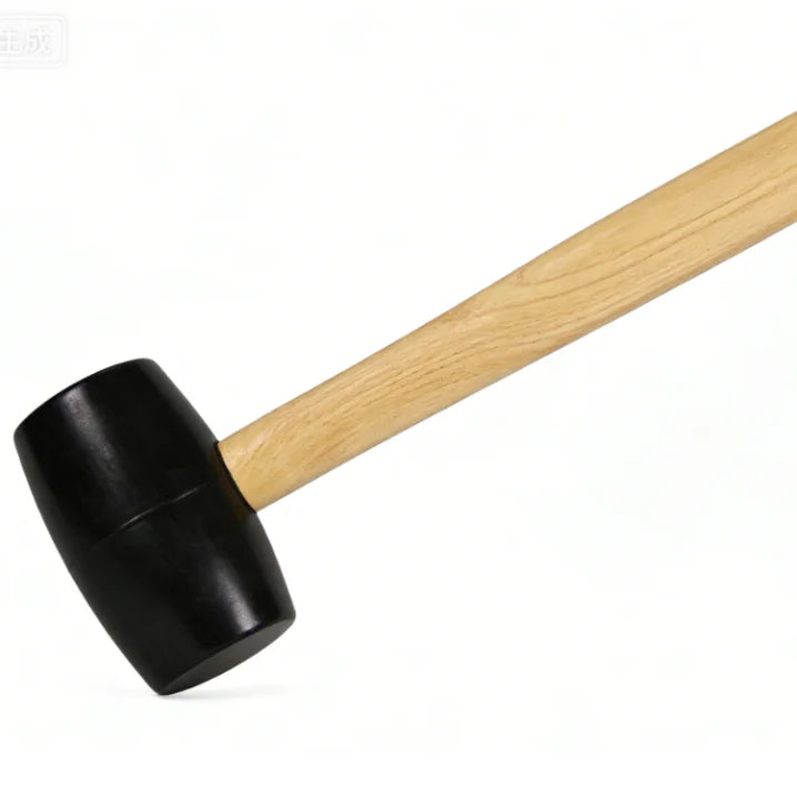 16oz Black Rubber Mallet – Wooden Handle, Non-Marring Surface Protection