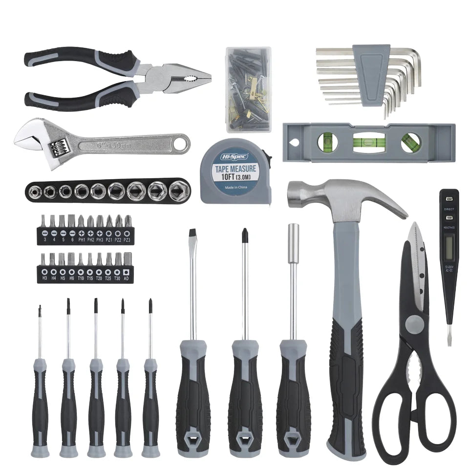 54-Piece DIY Household Tool Set – Chrome Vanadium Steel with Carry Case