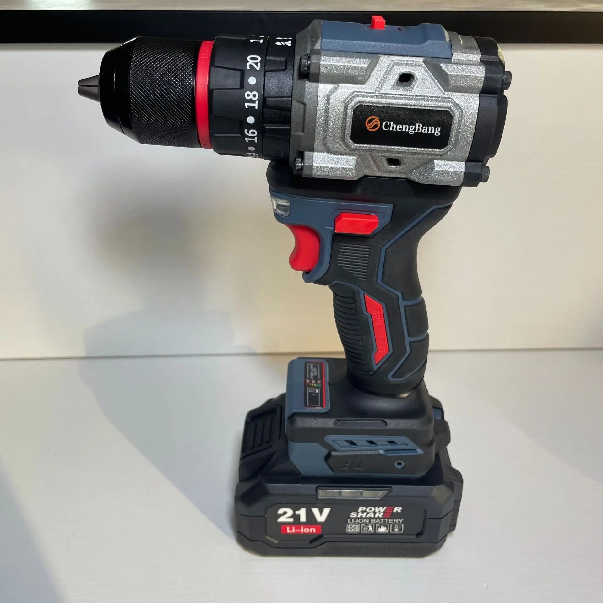 21V Brushless Impact Drill – High-Power Hammer Drill with Dual Batteries