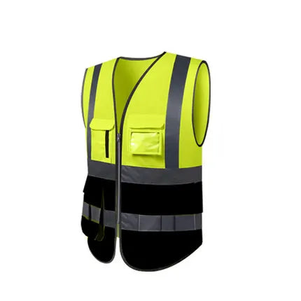 SFVest Executive High-Visibility Reflective Safety Vest – Multi-Pocket Workwear Waistcoat