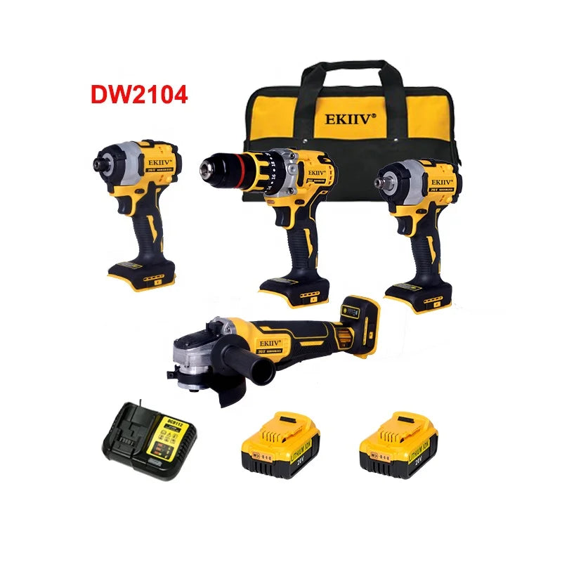 EKIIV Cordless Impact Drill Set – 18V/21V Multi-Config