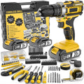 20V Cordless Impact Drill Driver Set – 136-Piece Accessory Kit
