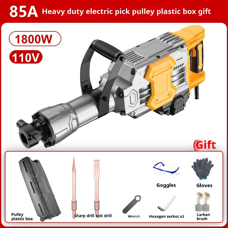 65A Industrial Grade Double Electric Hammer Drill – 3000W Heavy-Duty Demolition