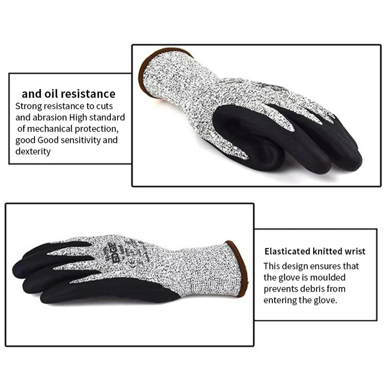 Wholesale Safety Gloves | Ansell EDGE 48-706 Level 5 Cut Resistant Nitrile Foam Coated Gloves Size 7 for Metal Processing