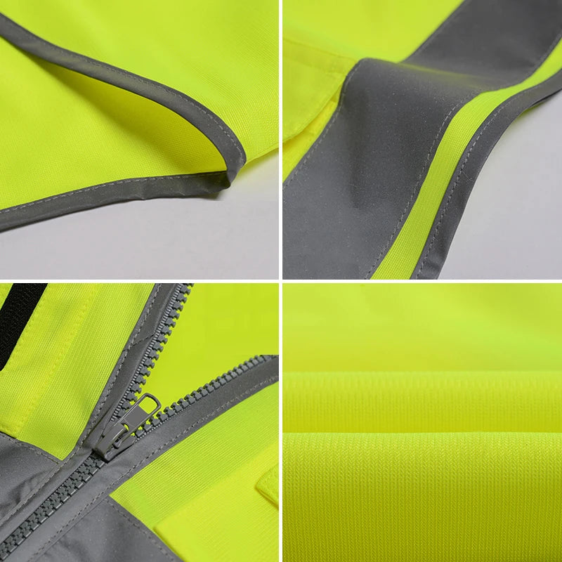 SFVest Executive High-Visibility Reflective Safety Vest – Multi-Pocket Workwear Waistcoat
