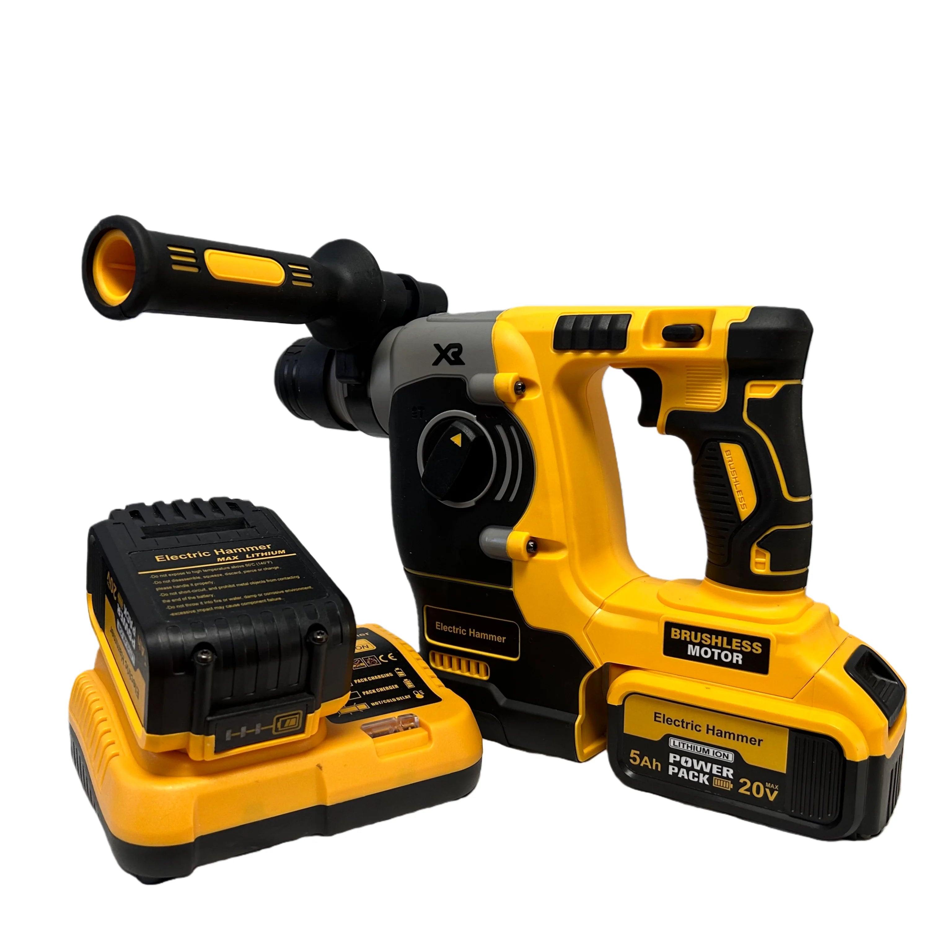 20V Brushless Cordless Rotary Hammer Drill – 850W for Concrete & DIY