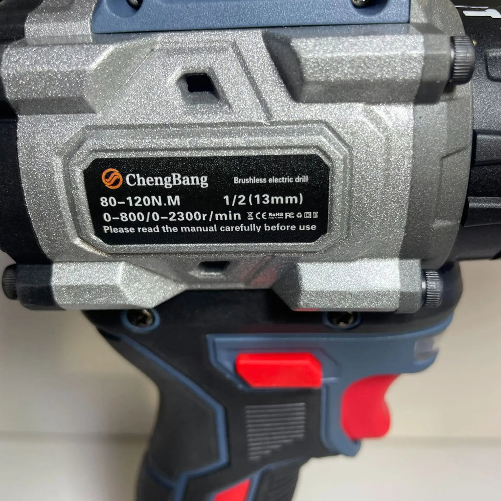 21V Brushless Impact Drill – High-Power Hammer Drill with Dual Batteries