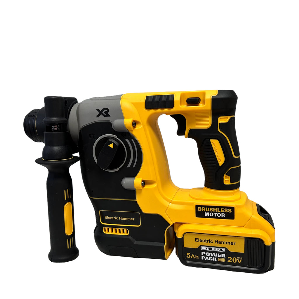 20V Brushless Cordless Rotary Hammer Drill – 850W for Concrete & DIY