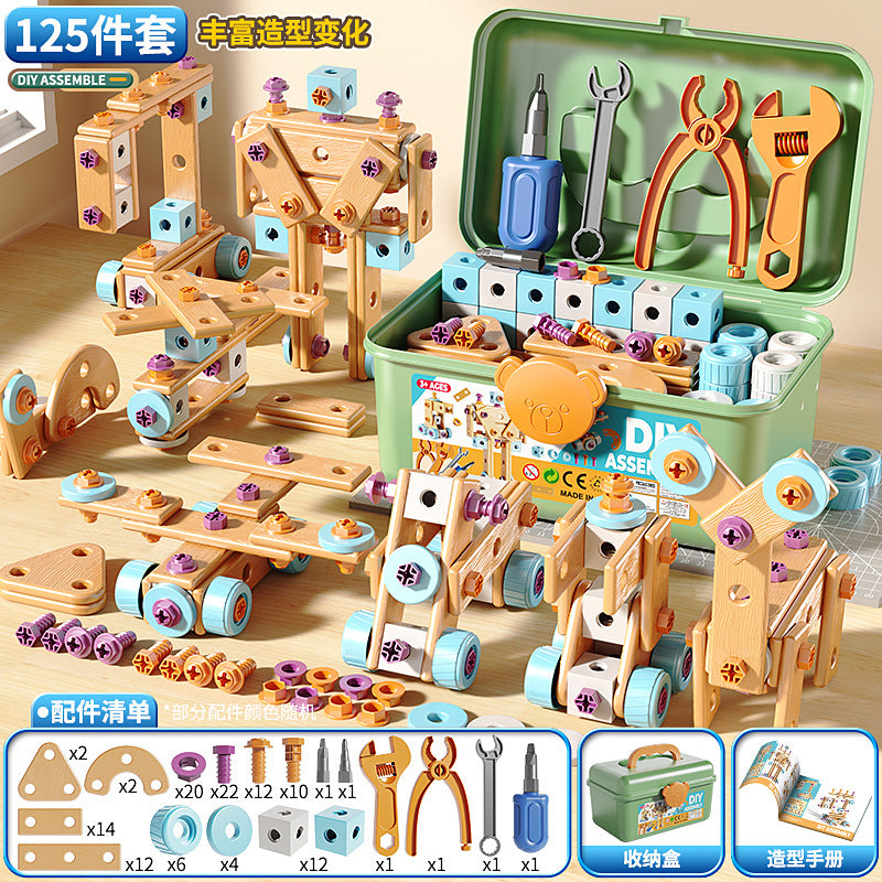 Kids Pretend Repair Station Toolbox Set with Electric Toy Drill