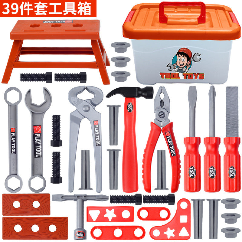 Kids Pretend Play Workshop Tool Kit with Toy Drill & Chainsaw