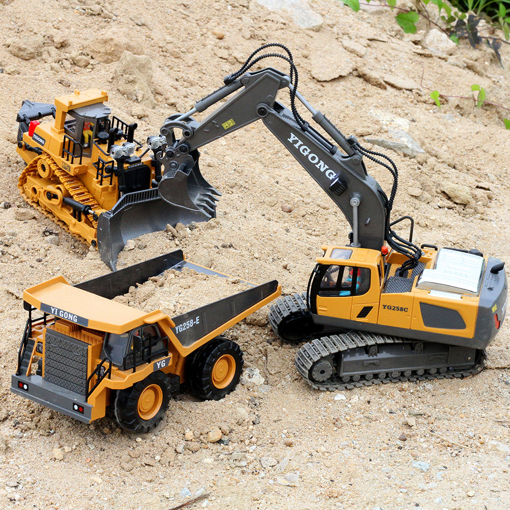 2.4G Remote Control Heavy-Duty Alloy Dump Truck & Transporter