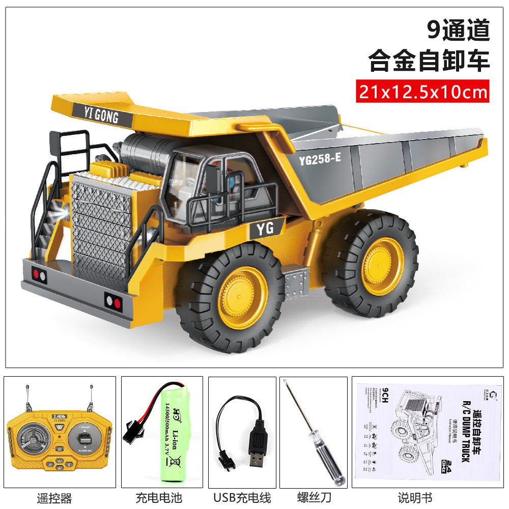 2.4G Remote Control Heavy-Duty Alloy Dump Truck & Transporter