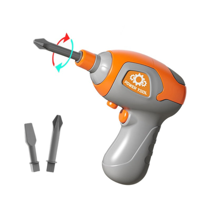 Kids STEM DIY Construction Tool Box Set with Electric Toy Drill