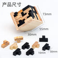 3D Wooden Tetris Puzzle & Brain Teaser Building Block Set