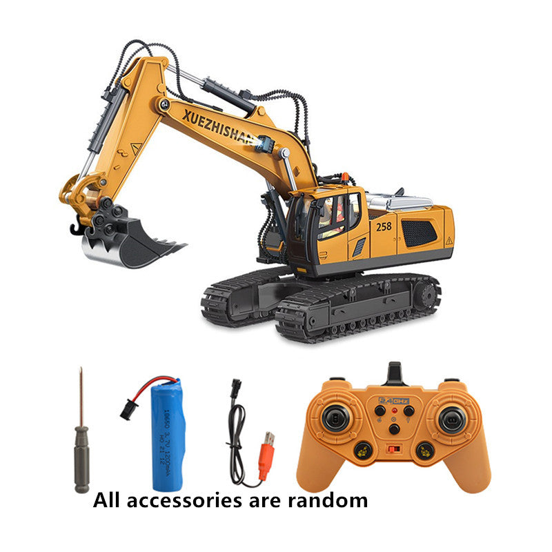 Kids 2.4G Remote Control Alloy Excavator & Construction Vehicle Set
