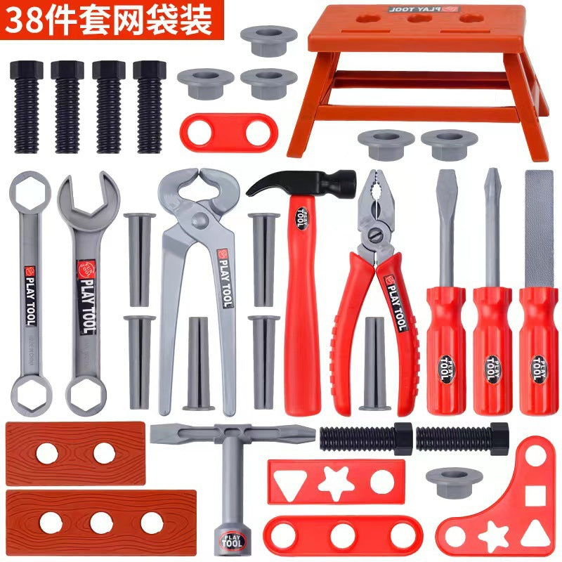 Kids Pretend Play Workshop Tool Kit with Toy Drill & Chainsaw
