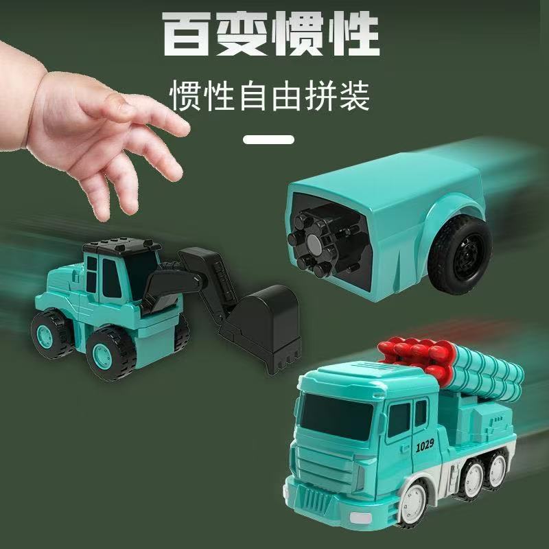 3-in-1 Magnetic Transforming Robot & Construction Vehicle Set
