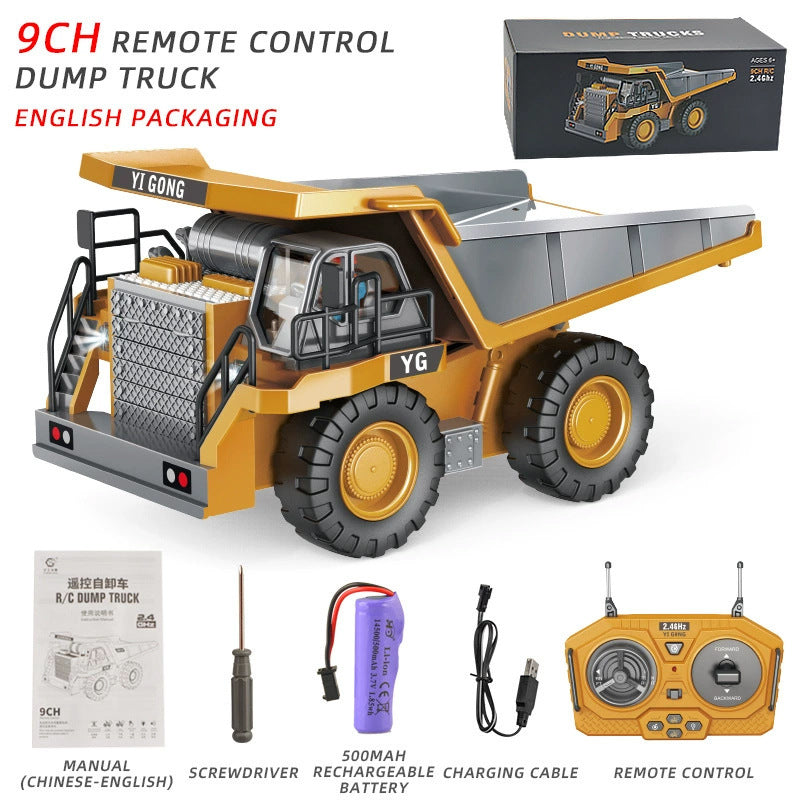 Kids 2.4G Remote Control Alloy Excavator & Construction Vehicle Set