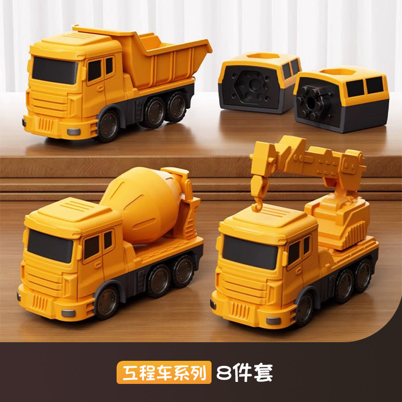 3-in-1 Magnetic Transforming Robot & Construction Vehicle Set