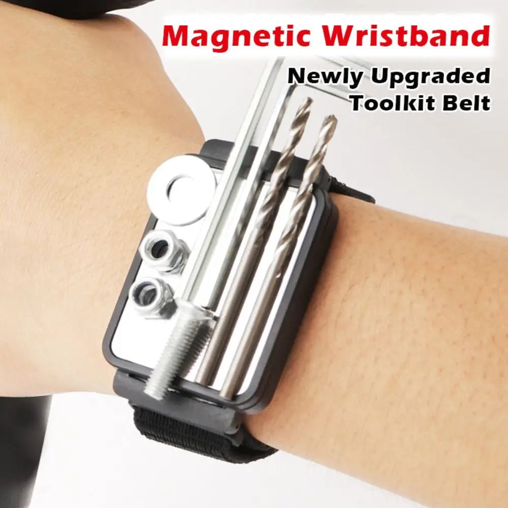 Magnetic Wristband Tool Holder Portable Wrist Strap Toolkit Belt for Screws Nails Drill Bits Electrician Carpenter