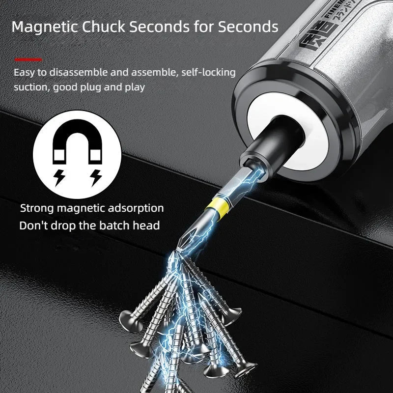 Cordless Electric Screwdriver Set 4.2V Mini Hand Drill Rechargeable Multi-Function Power Tool with Type-C Interface