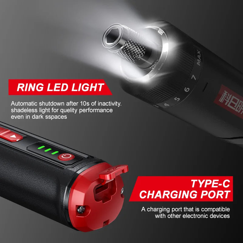 Cordless Electric Screwdriver Rechargeable 2000mah Lithium Battery Mini Drill 3.6V Power Tools Household Maintenance