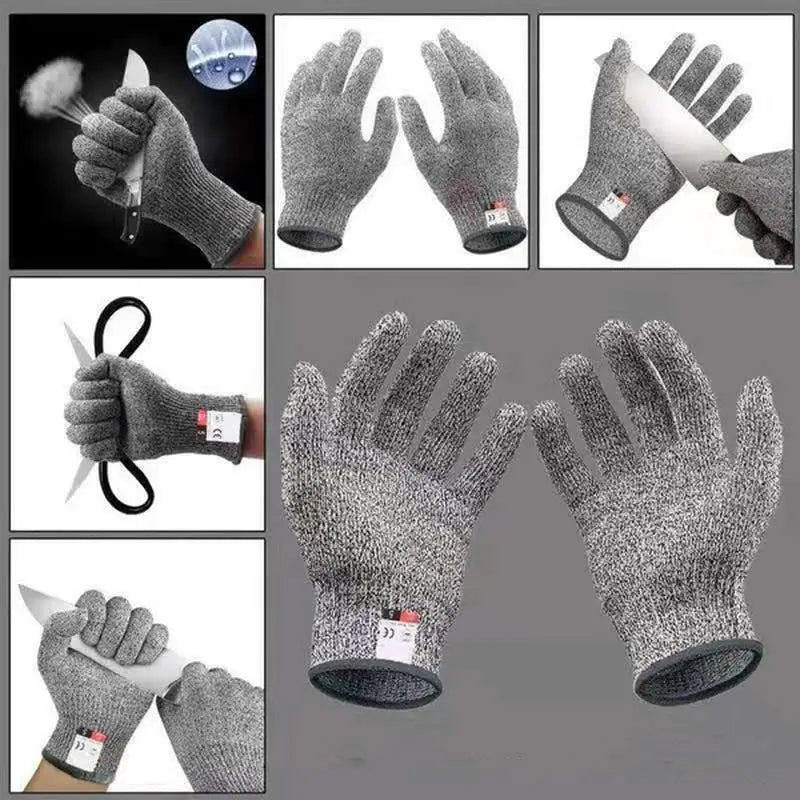 1 Pair Grade 5 Cut Resistant Gloves Scratch Resistant Glass Cutting Security Protection Gloves For Kitchen Gardeners Work Gloves