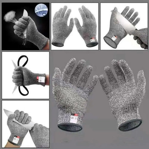 1 Pair Grade 5 Cut Resistant Gloves Scratch Resistant Glass Cutting Security Protection Gloves For Kitchen Gardeners Work Gloves