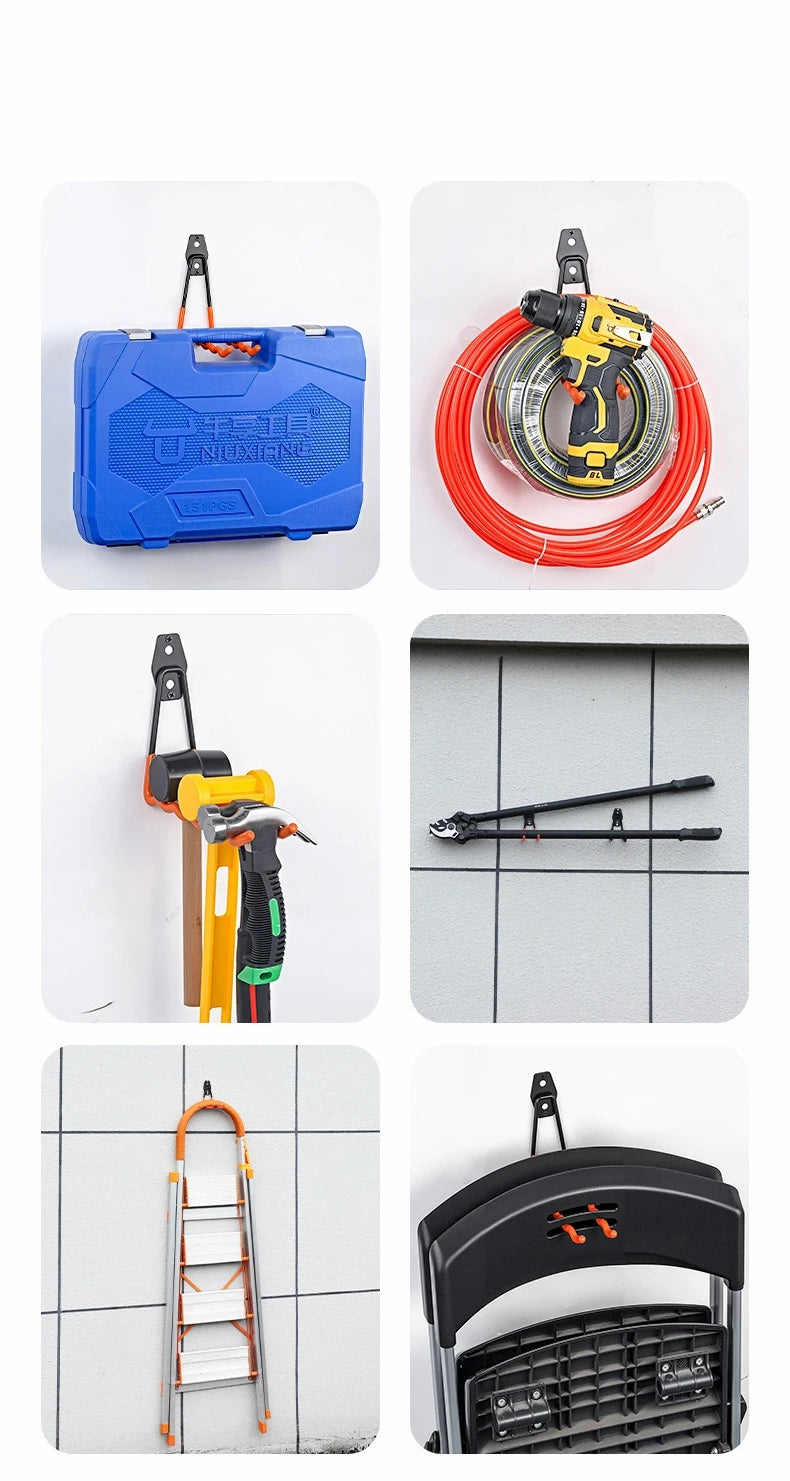 Heavy-Duty Wall Mount Garage & Garden Tool Storage Hooks