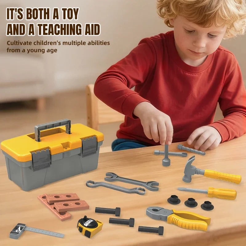 Kids Simulation Repair Tool Box Set – Educational Pretend Play Engineering Kit