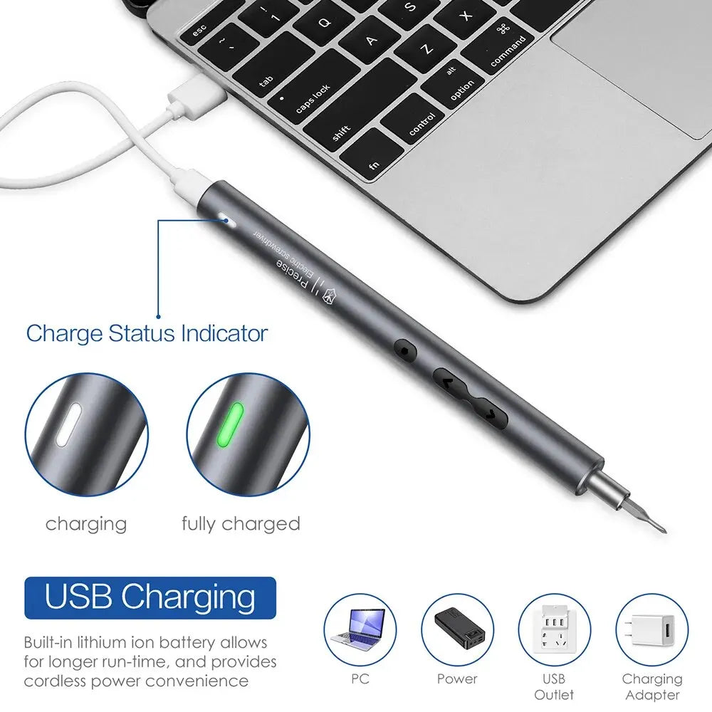 Electric Screwdriver Precision Sets 62 in 1 Power Tool Kit Rechargeable Wireless Mini Small Magnetic Bits for Xiaomi Cell Mobile