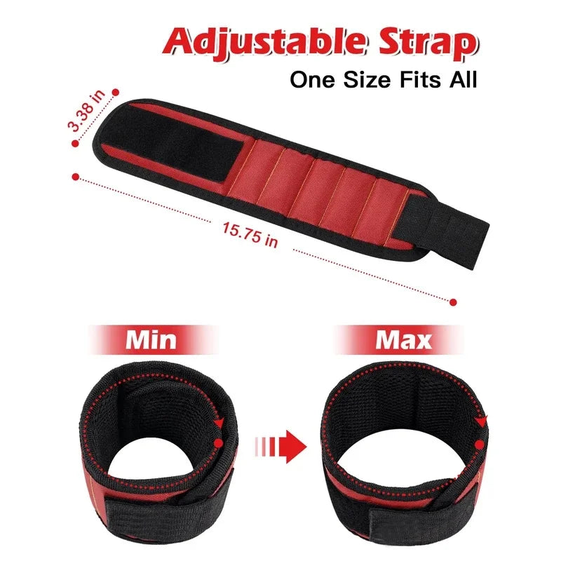 Magnetic Wristband for Holding Screws Nails Drilling Bits Wrist Tool Holder Belts with Strong Magnets Cool Gadgets for Men Women