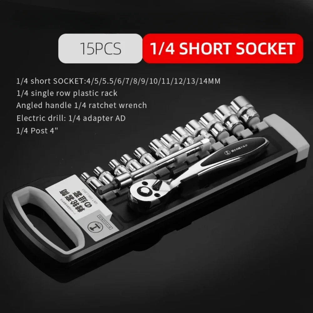 Ratchet Wrench 72 Teeth Extending Telescopic Ratchetes Socket Wrenches Tool Plate Professional Handle Tools Set Accessories