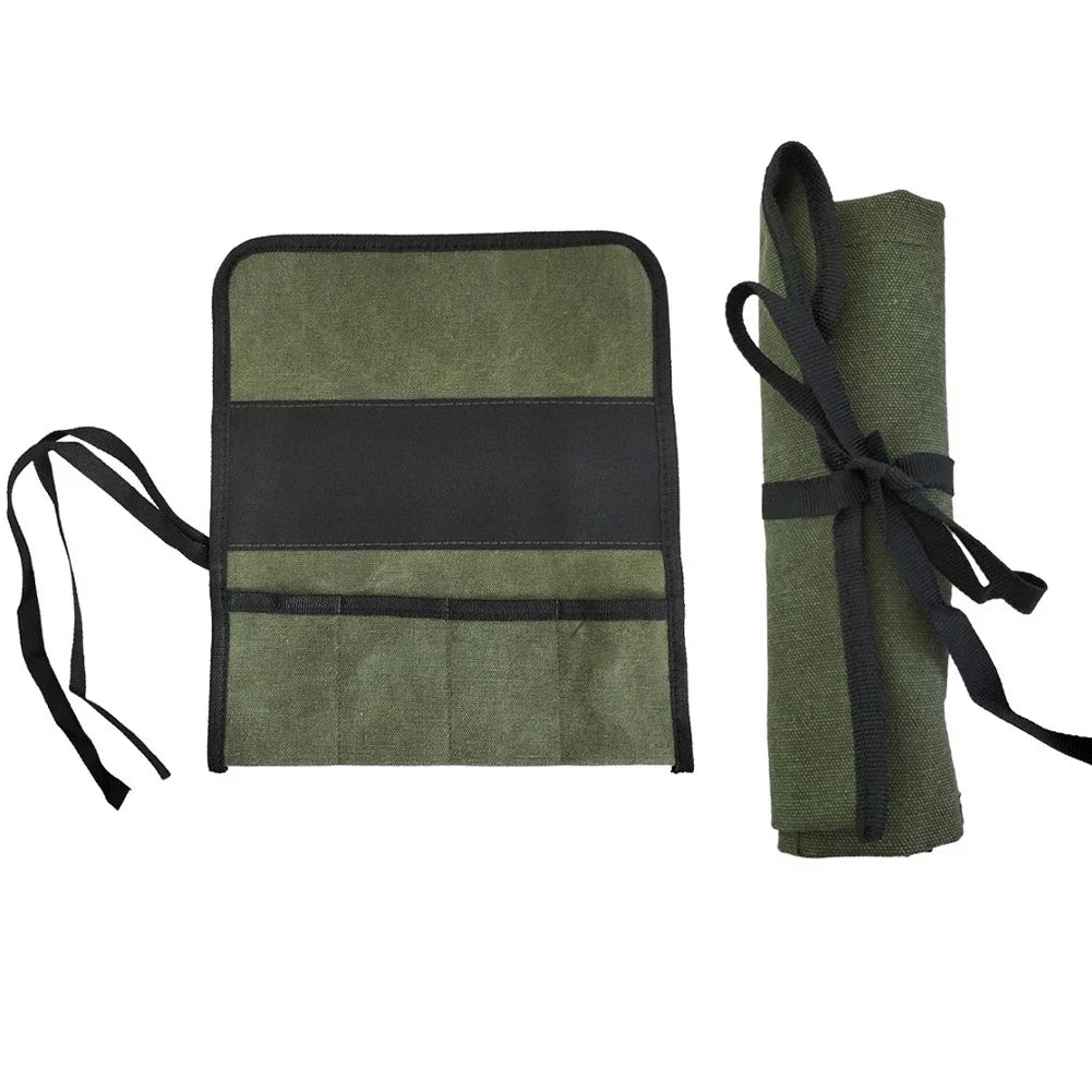 Heavy Duty Multi Purpose Roll Up Tool Bag Oxford Cloth Storage Case For Wrenches Screwdrivers Drills Hanging Garden Tool Parts